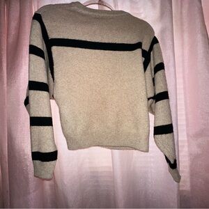 Striped Beige and Black Sweater